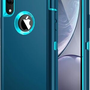 Apple Blue Rugged iPhone Case with Reinforced Corners